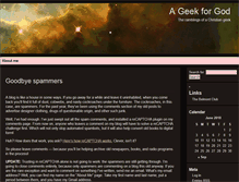 Tablet Screenshot of geekforgod.com